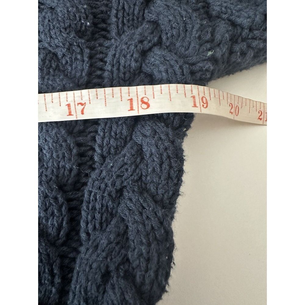 Lauren Ralph Lauren Sweater Top Women XS Cable Knit Striped Navy Blue Outdoor - Picture 6 of 9